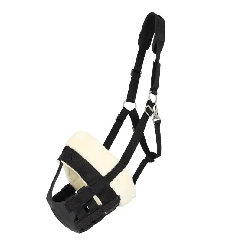 QHP Freni per cavallo con muso in lana e fori nasali