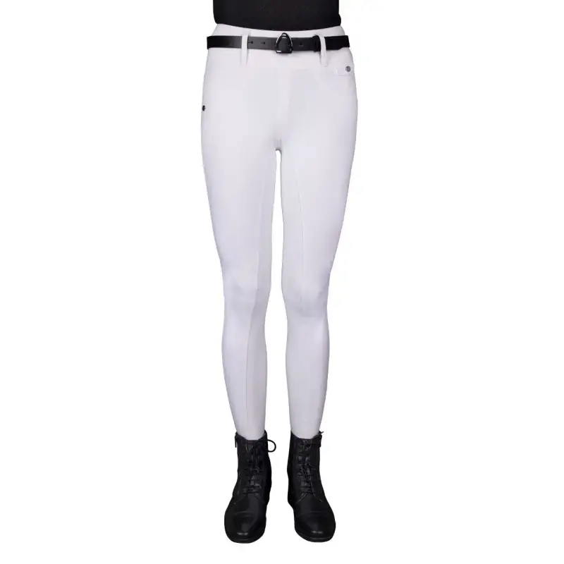 QHP Leggings da equitazione invernale da donna a presa totale Juliet
