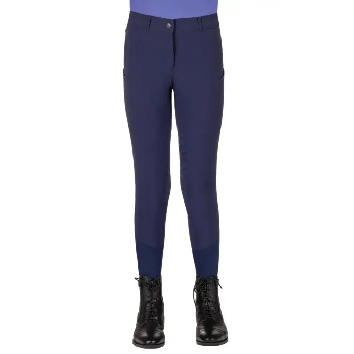 QHP Pantaloni da equitazione con grip per bambini Nyomi