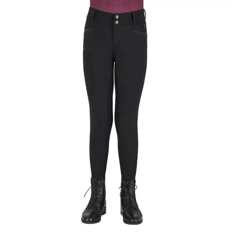 QHP Pantaloni da equitazione full grip per bambina Zahra