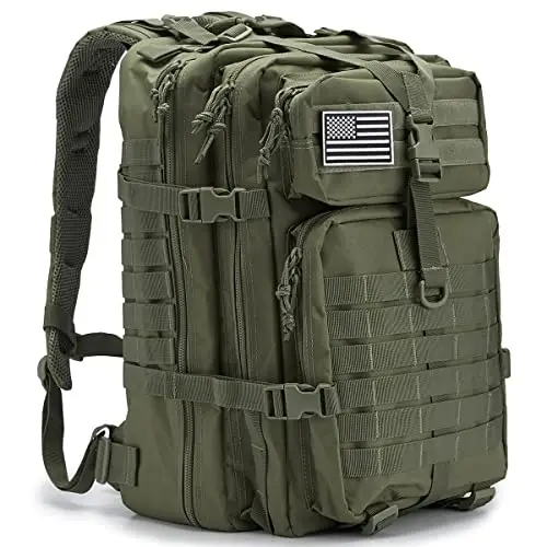 QT&QY Zaino tattico militare 45L con sistema Molle, Adatto per caccia e outdoor, Zaino da 3 giorni, Escursionismo