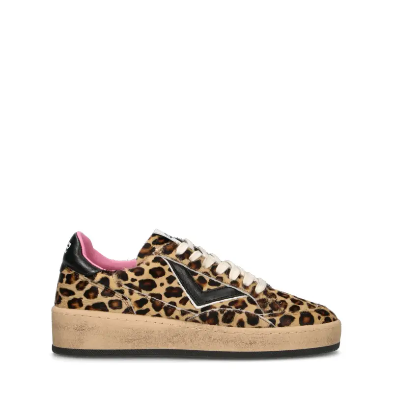QUATTROBARRADODICI Sneaker donna bianca maculata in cavallino Vario
