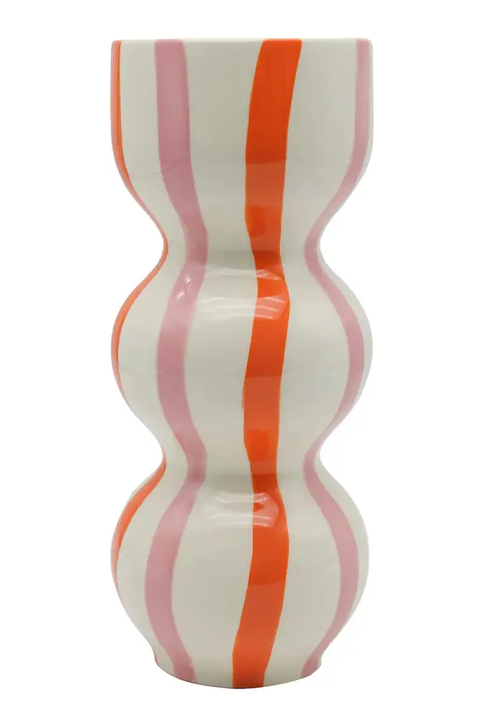 Vaso decorativo in dolomite 10 x 10 x 25 cm Multicolore