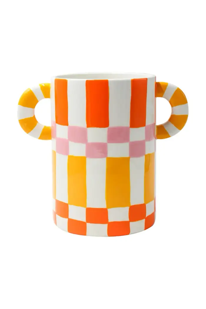 vaso decorativo in dolomite 22,5 x 14,5 x 19,5 cm Multicolore