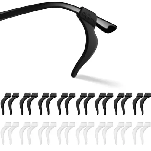 Qufiiry 16 Paia Ferma Occhiali, Ferma Occhiali in Silicone, Occhiali Antiscivolo Gancio, Antiscivolo Reggi Occhiali