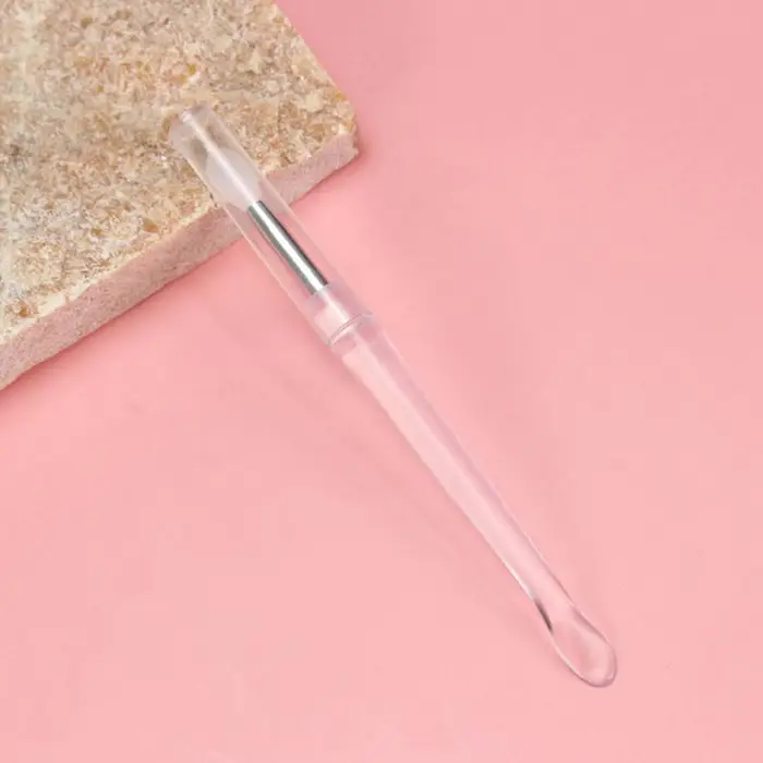 Pennelli per labbra in silicone applicatore per lucidalabbra 1 pezzo con pennello per trucco con cappuccio antipolvere trasparente