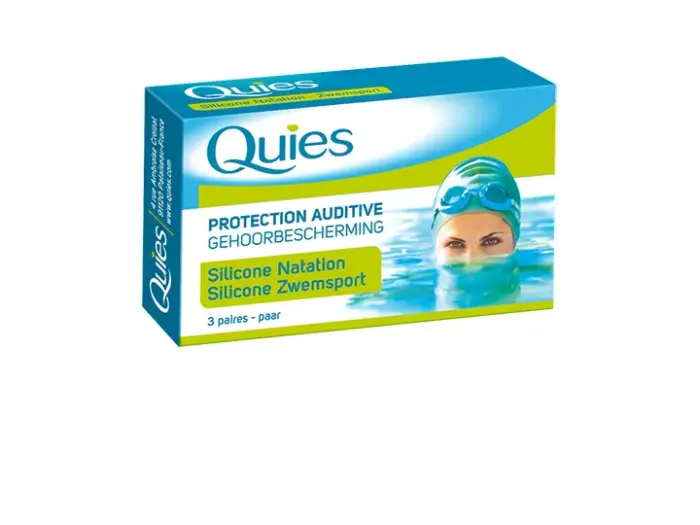 Quies Paraorecchie Protezione Uditiva - Silicone Nuoto Adulto 3 Paia