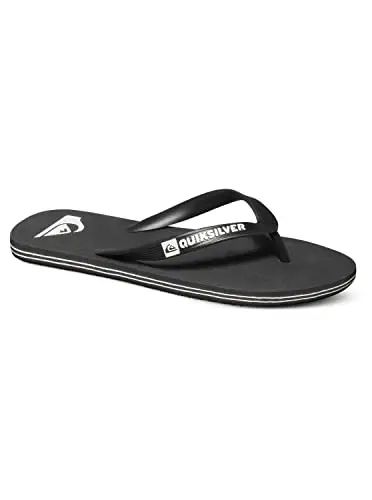 Quiksilver Molokai, Sandali Uomo, Nero Black Black White Xkkw, 44 EU