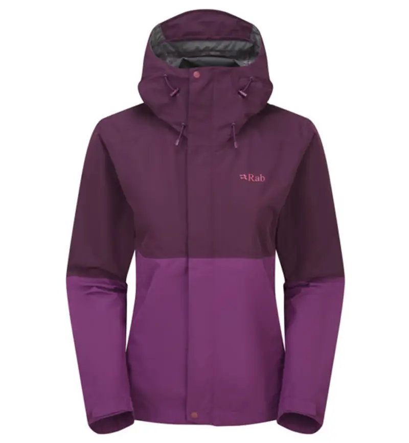 Rab Downpour W - giacca hardshell - donna Bordeaux