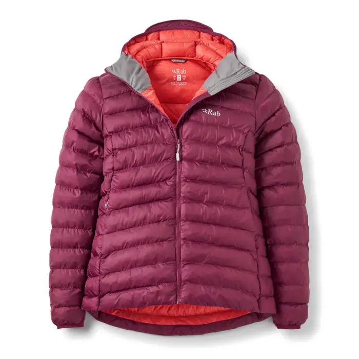 Rab Piumino con cappuccio da donna Cirrus Alpine Rose