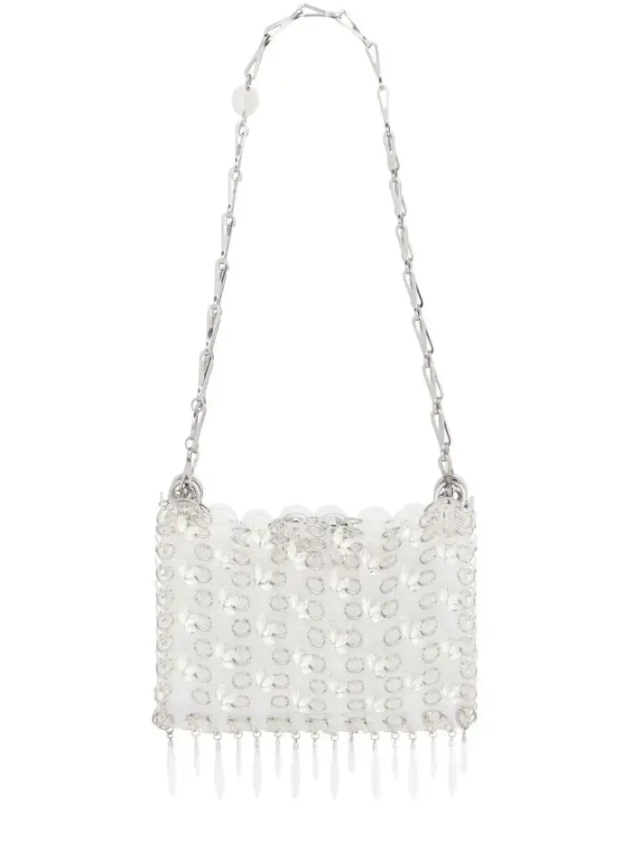 RABANNE Borsa 1969 NANO CRYSTAL RESIN Trasparente