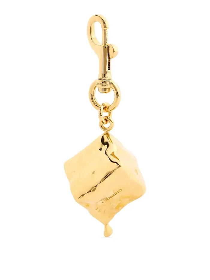 Rabanne Ciondolo Cubo Gold Oro