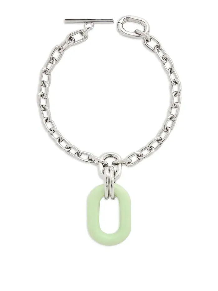 Rabanne Collana Pendente Oversize Verde