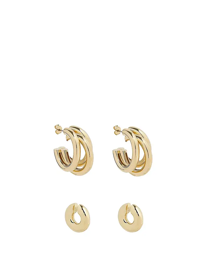 Rabanne Kit Spilla + Orecchini Polsino Argento