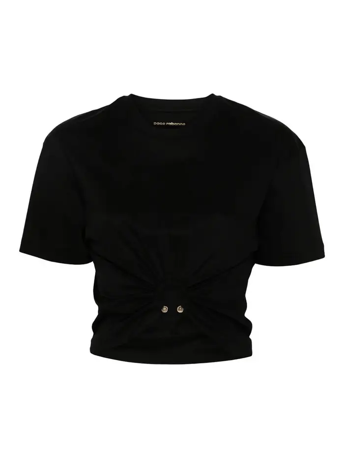 Rabanne T-Shirt Corta Nero