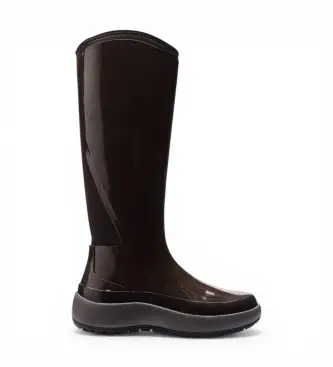 Rains per donna 70220 Stivali Dry High marrone scuro, Basso, Nessuno, Casual, PVC