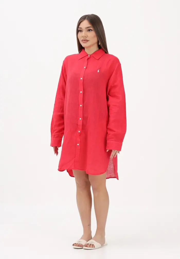 Ralph Lauren Abito chemisier rosso da donna