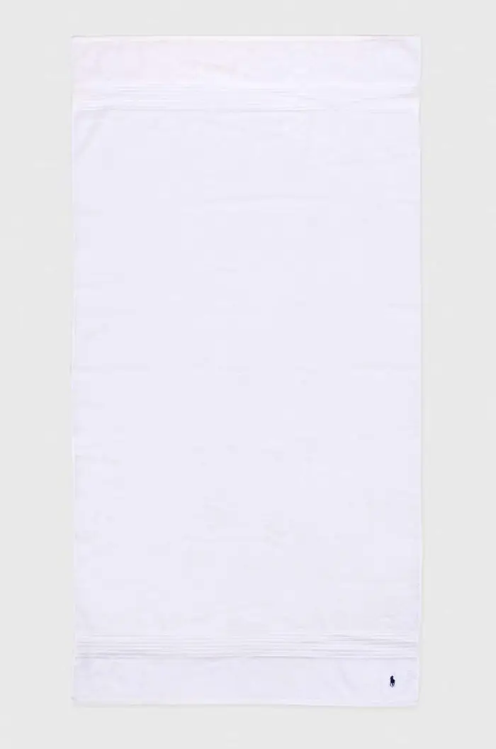 Ralph Lauren asciugamano grande in cotone Bath Sheet Player 75 x 140 cm Bianco