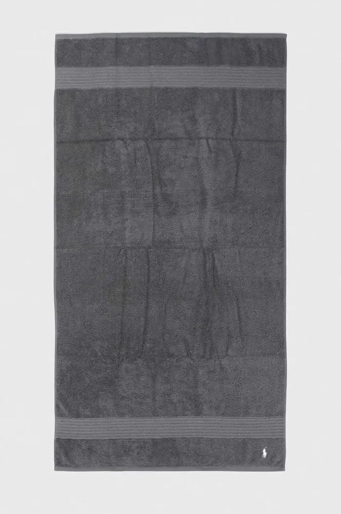 Ralph Lauren asciugamano grande in cotone Bath Towel Player Grigio