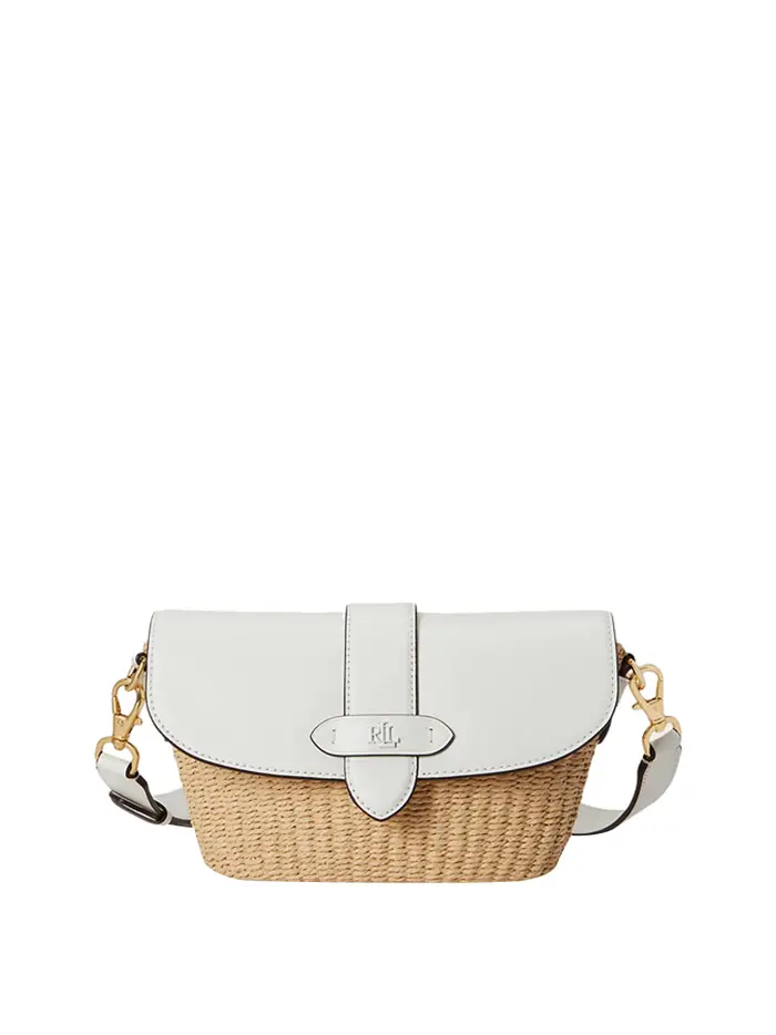 borsa a tracolla ralph lauren lynden da donna - beige bianco