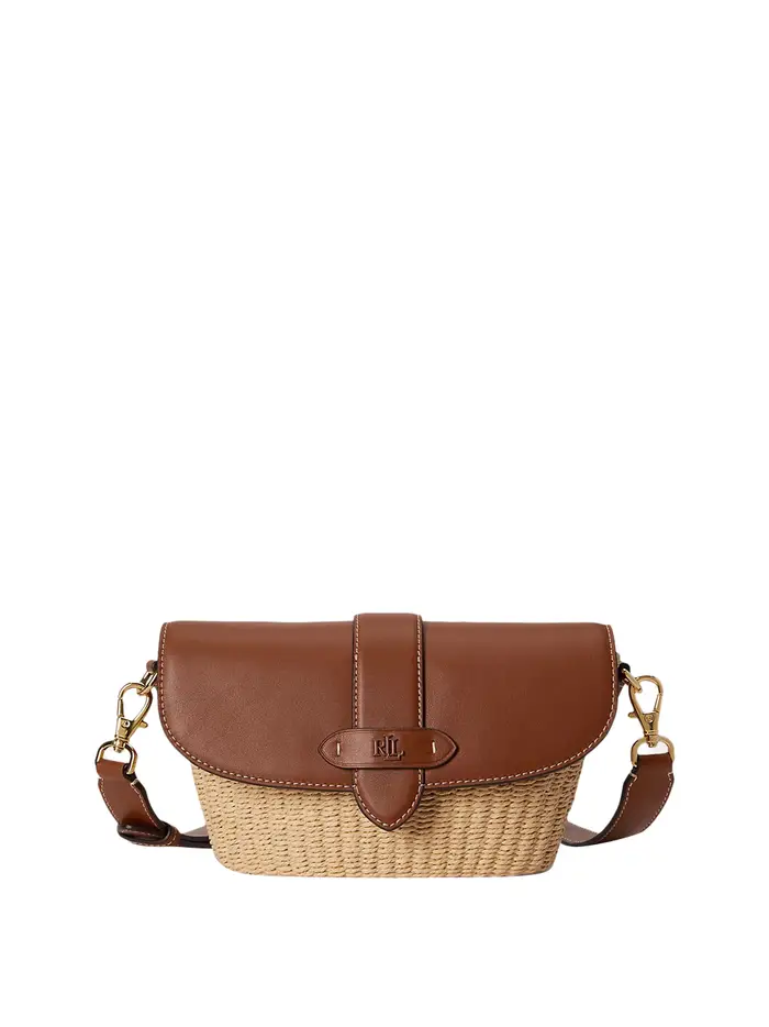 borsa a tracolla ralph lauren lynden da donna - beige marrone