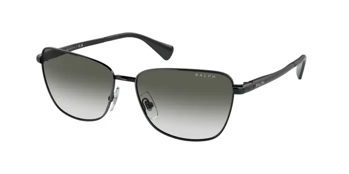 Donna Ralph Lauren RA4143 90038E Occhiali da sole Metallo Nero Grigio Farfalla Normale Sfumato