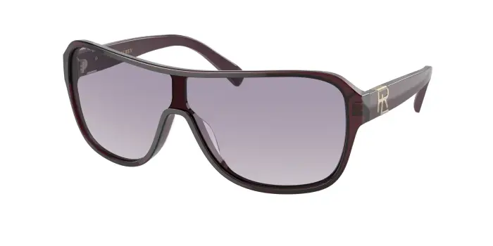 Donna Ralph Lauren RL8214U THE DILLION 605279 Occhiali da sole Acetato Viola Viola Geometrica Normale Sfumato