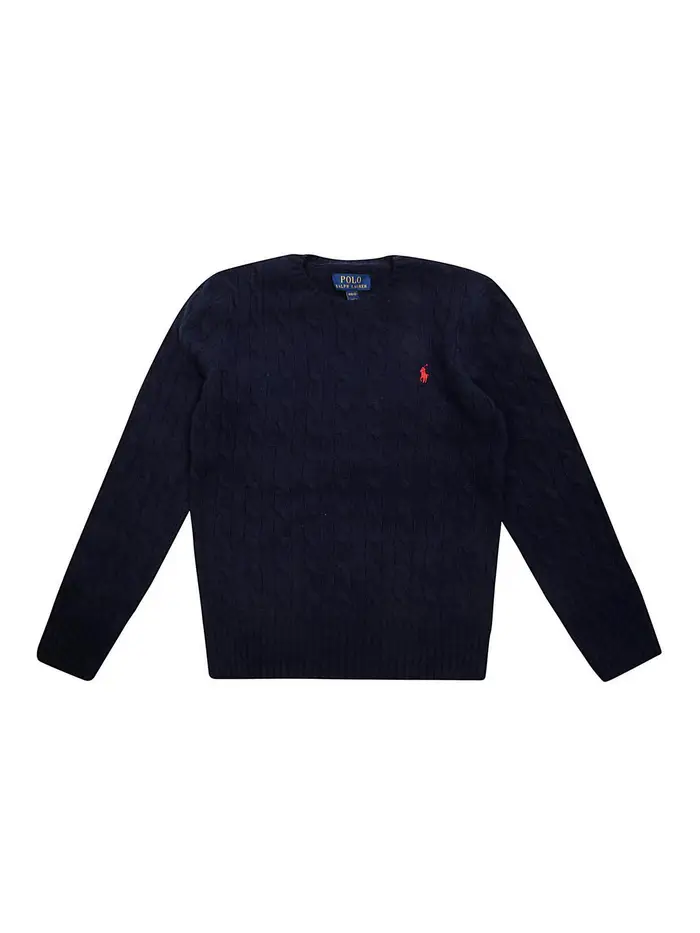 Ralph Lauren Maglia Gc Trecce Blu scuro