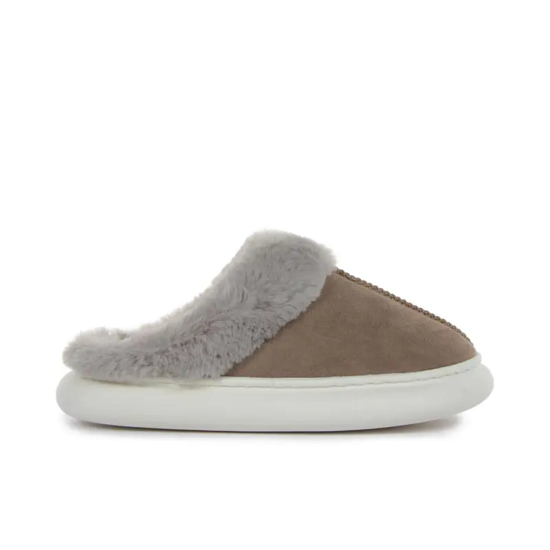 RAMBLAS Ciabatte donna beige da casa con inserto in peluche