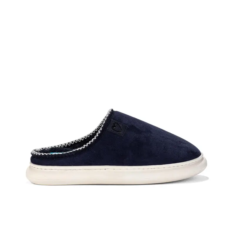 RAMBLAS Ciabatte donna blu da casa con cuoricino