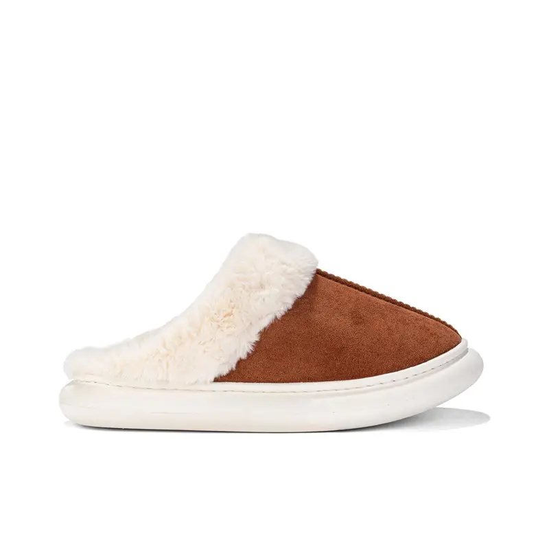 RAMBLAS Ciabatte donna marroni da casa con peluche