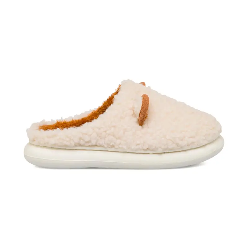 RAMBLAS Ciabatte donna marroni da casa in peluche con orecchie
