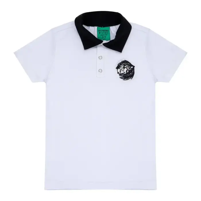 Polo neonato Raspberry Republic Blanc
