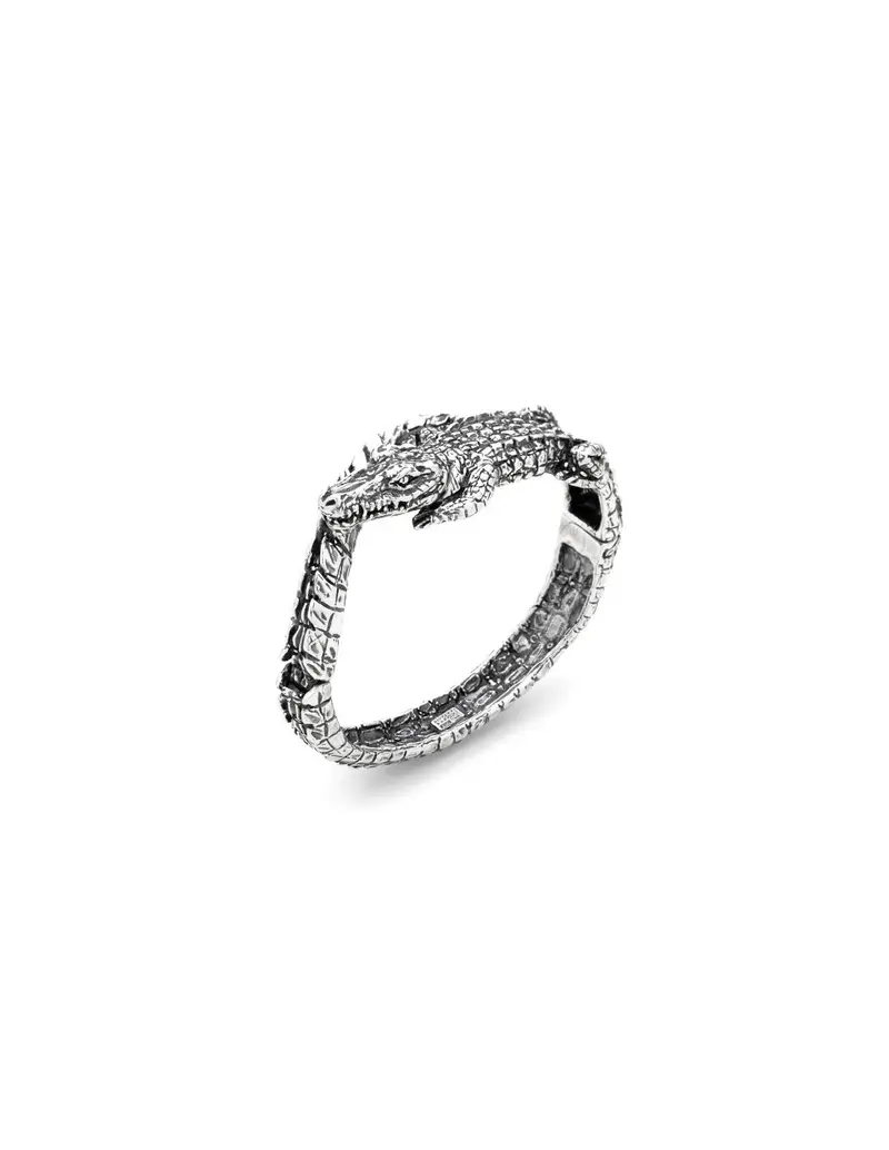 Raspini Bracciale rigido GIOVANNI Coccodrillo 12266 in argento 925