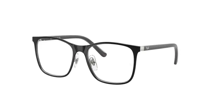 Ray - Ban Bambino RY9551V 4064 Montature da vista bambino Metallo Nero Trasparente Squadrata Normale
