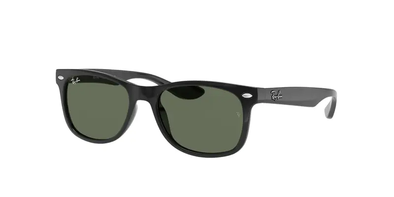 Ray - Ban Bambino RJ9052S JUNIOR NEW WAYFARER 100/71 Occhiali da sole Iniettato Nero Verde Squadrata Normale