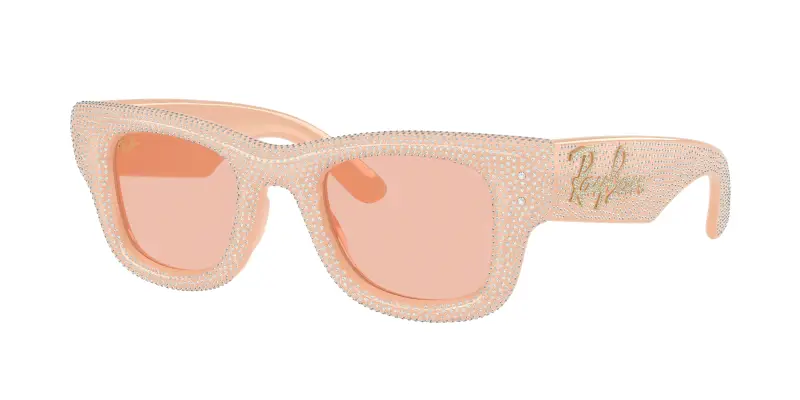 Ray - Ban Unisex RB4940BP WAYFARER PUFFER 688984 Occhiali da sole Nylon Beige Rosa Squadrata Normale