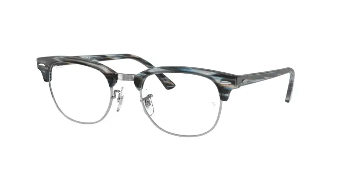 Ray - Ban Unisex RX5154 CLUBMASTER 5750 Montature da vista Acetato Blu Trasparente Squadrata Normale