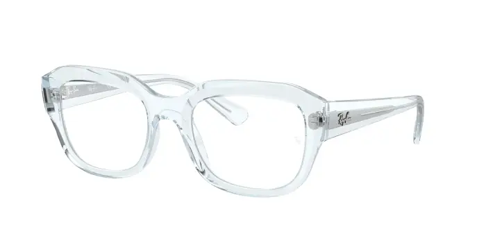Ray - Ban Unisex RX7225 LEONID 8319 Montature da vista Iniettato Blu Trasparente Squadrata Normale