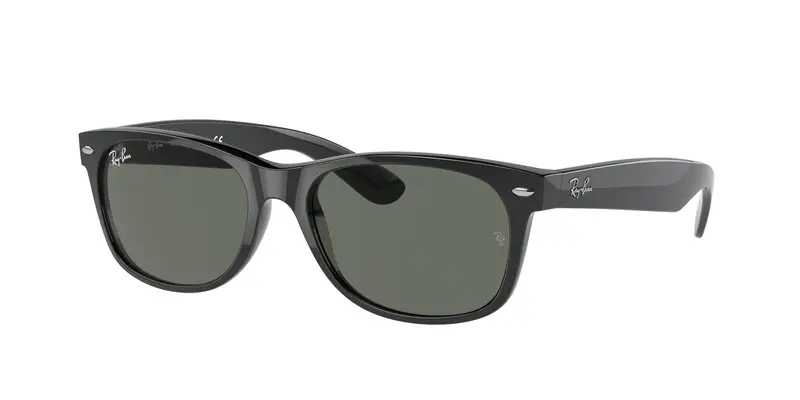 Ray - Ban Unisex RB2132F NEW WAYFARER LOW BRIDGE FIT 901 Occhiali da sole Nylon Nero G15 Squadrata Normale