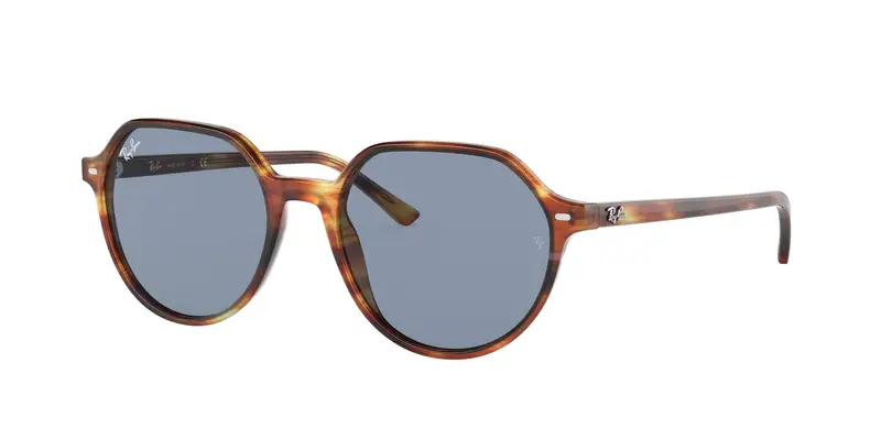 Ray - Ban Unisex RB2195 THALIA 954/62 Occhiali da sole Acetato Marrone Blu Squadrata Normale
