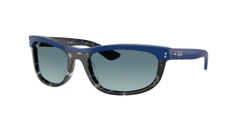 Ray - Ban Unisex RB2489 BALORAMA 14453M Occhiali da sole Acetato Blu Blu Squadrata Normale Sfumato
