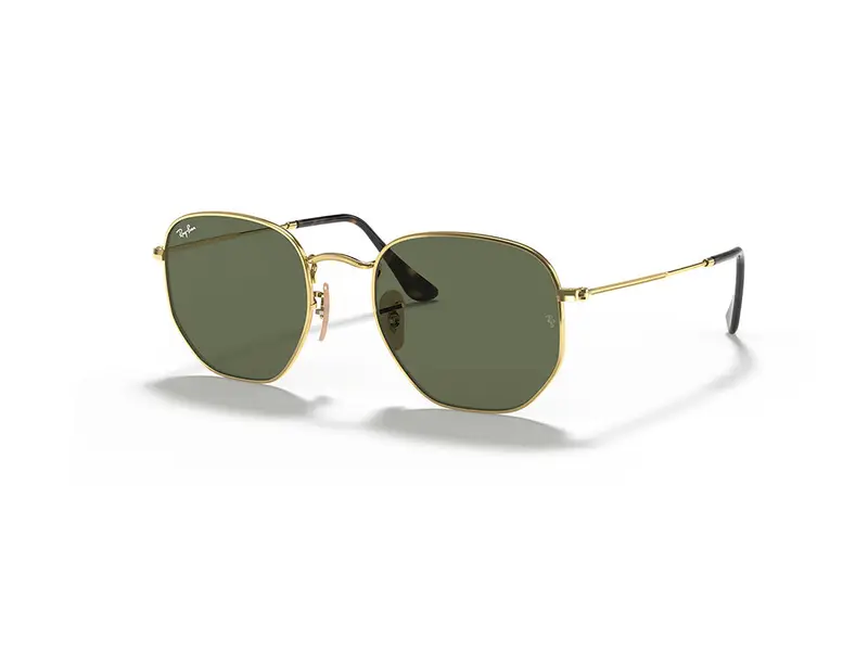 Ray - Ban Unisex RB3548N HEXAGONAL 001 Occhiali da sole Metallo Oro G15 Geometrica Normale