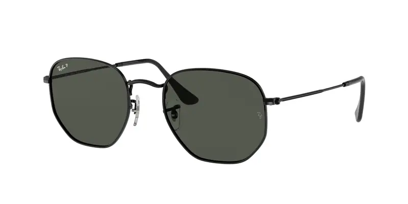 Ray - Ban Unisex RB3548N HEXAGONAL 002/58 Occhiali da sole Metallo Nero G15 Geometrica Polarizzata