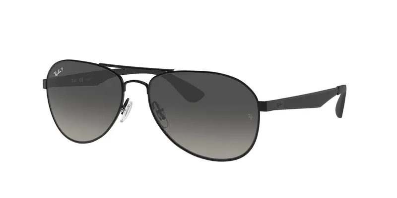 Ray - Ban Unisex RB3549 002/T3 Occhiali da sole Metallo Nero Grigio Pilot Polarizzata