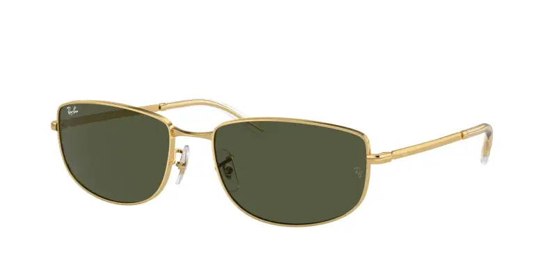 Ray - Ban Unisex RB3732 001/31 Occhiali da sole Metallo Oro Verde Geometrica Normale