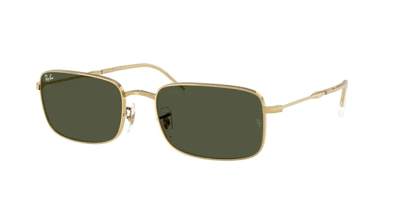 Ray - Ban Unisex RB3746 001/31 Occhiali da sole Metallo Oro Verde G15 Squadrata Normale