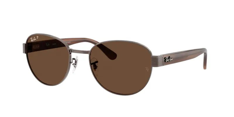 Ray - Ban Unisex RB3766CH 9259AN Occhiali da sole Metallo Bronzo Marrone Squadrata Polarizzata