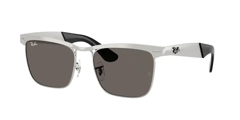 Ray - Ban Unisex RB3875 WAYFARER DELUXE 019/B1 Occhiali da sole Metallo Argento Grigio Squadrata Normale