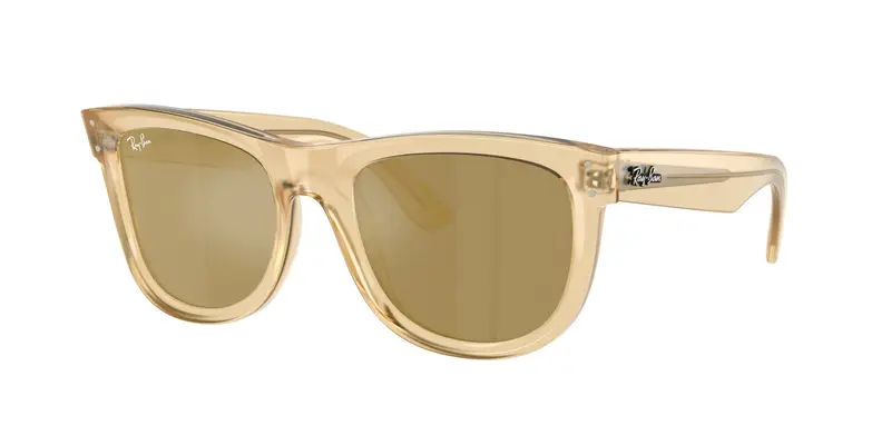 Ray - Ban Unisex RBR0502S WAYFARER REVERSE 68215A Occhiali da sole Acetato Giallo Marrone Squadrata Specchiate
